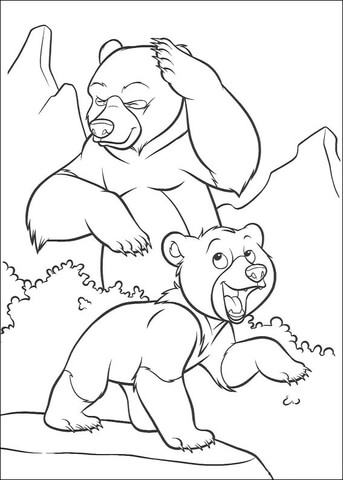 Little Bear Is Laughing  Coloring Page